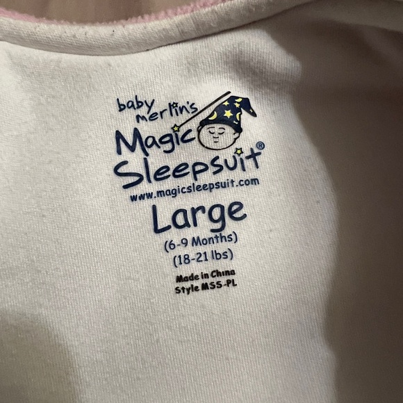 Merlin’s Sleep Suit in pink, size L - Picture 6 of 6